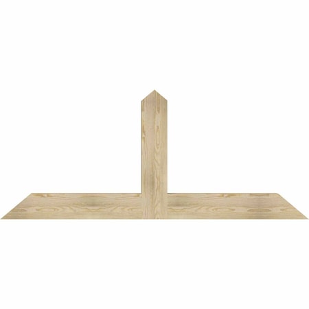 Ekena Millwork Portland Rough Sawn Timber Gable Bracket, Douglas Fir, 72"W x 30"H x 4"D x 6"F, 10/12 Pitch GBW072X30X0406POR00RDF